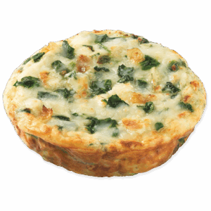 EGG BAKES! Egg White, Spinach, Ricotta & Caramelized Onion Crustless Quiche