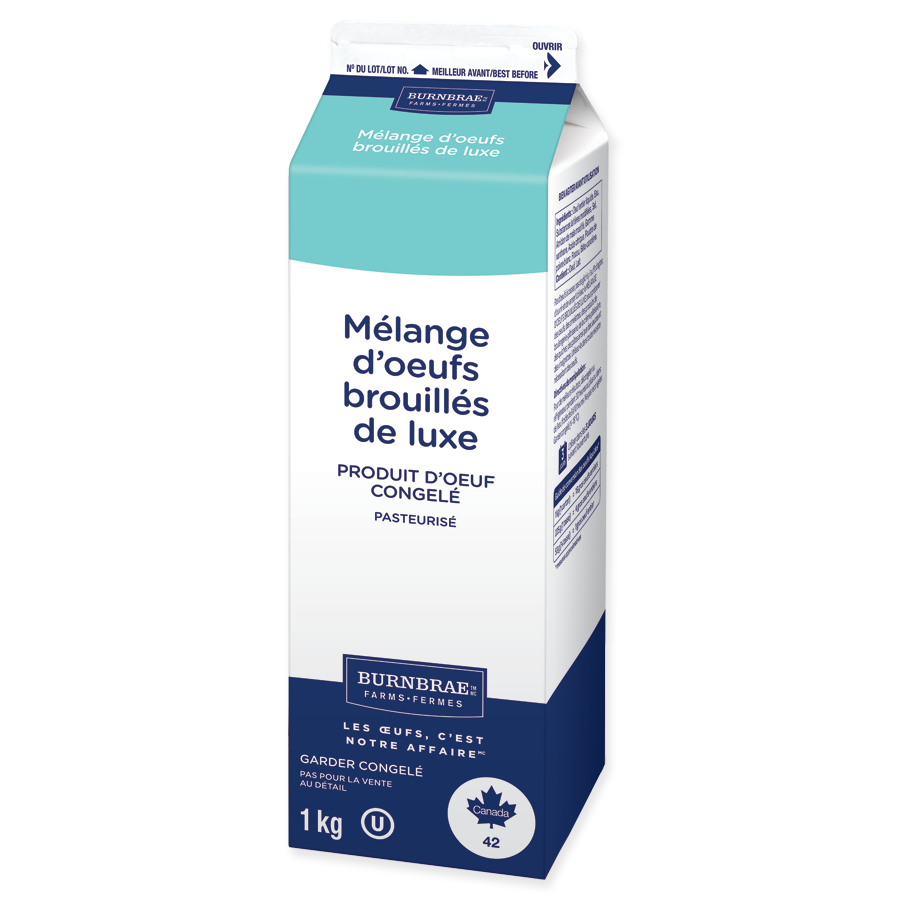 Mélange pour œufs brouillés congelé de luxe